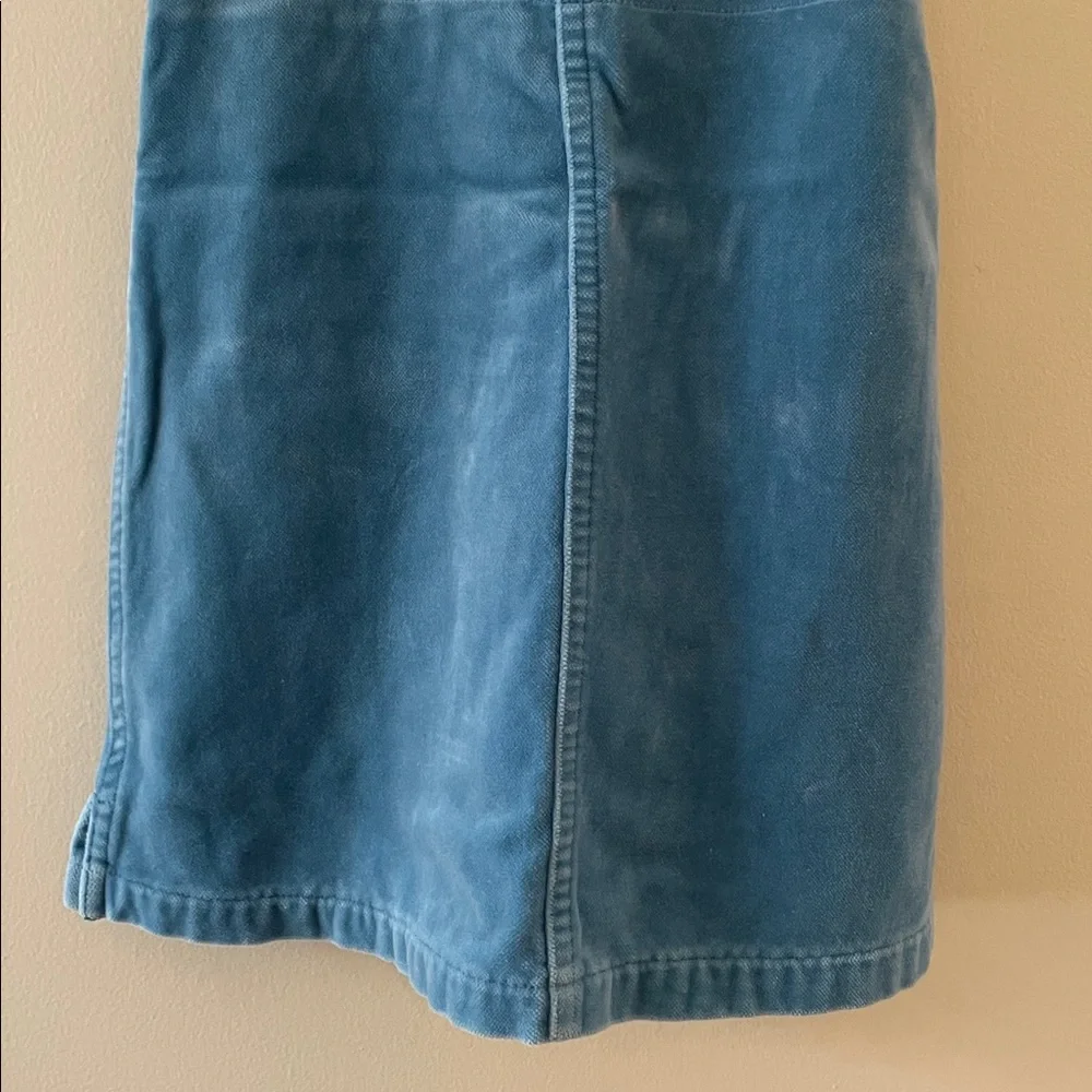 BABY GAP Kids Vintage 2002 Y2K Velvet Jumper Overall Dress in Blue Size 3T